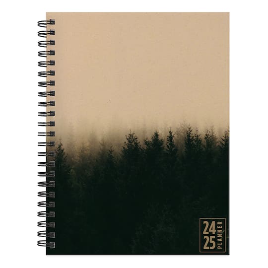 TF Publishing 2024-2025 Medium Ombre Woods Spiral Weekly Monthly Planner